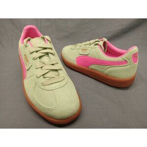 Puma Girls Palermo Jr. Lace Up Suede Sneakers Mint Pink Size 4 NEW NO BOX!